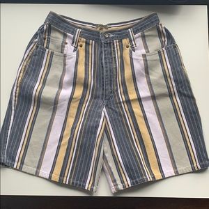 Vintage Striped Mom Shorts